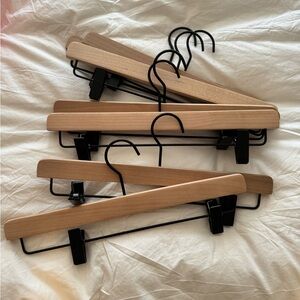 Set of 7 wooden hangers